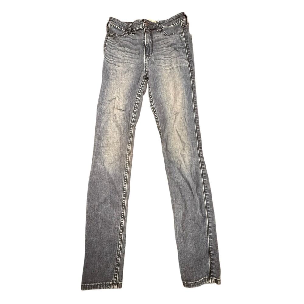Hollister High Rise Skinny Jeans Womens Blue Denim Wash Size W24x27L